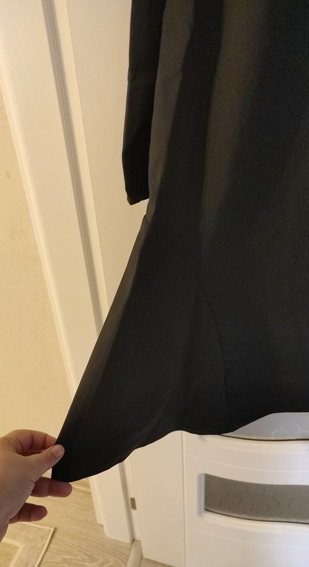 Uzun Kollu Siyah Kadın elbise - Görsel 2