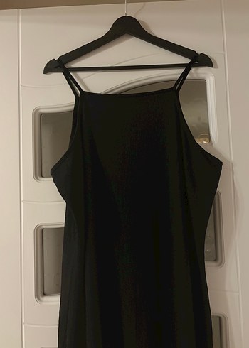 Uzun Siyah Gotik İnce Askılı Elbise - Görsel 2