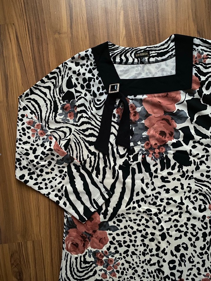 Desenli Midi Elbise - Görsel 2