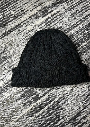 Siyah Örgü Kadın Bere - Görsel 4