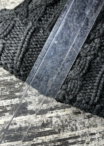 Siyah Örgü Kadın Bere - Görsel 5