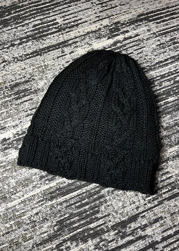 Siyah Örgü Kadın Bere - Görsel 3