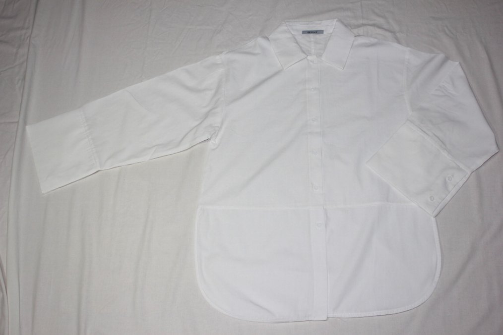 Beyaz Düğmeli Uzun Kollu Kadın Gömlek - Görsel 2