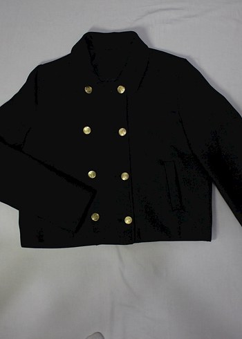 Düğmeli Siyah Özel Tasarım Kadın Ceket - Görsel 2