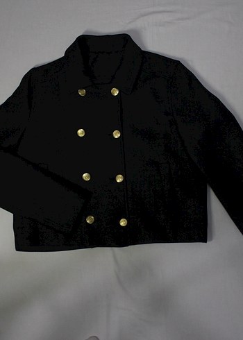 Düğmeli Siyah Özel Tasarım Kadın Ceket - Görsel 3