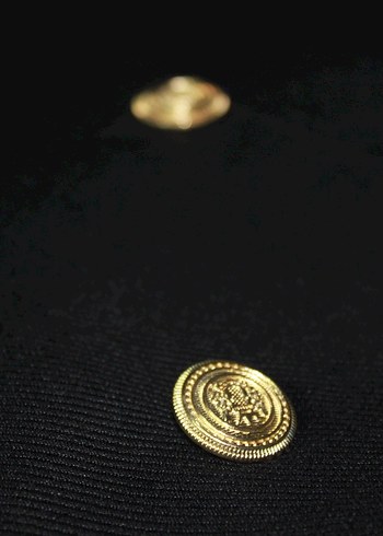 Düğmeli Siyah Özel Tasarım Kadın Ceket - Görsel 6