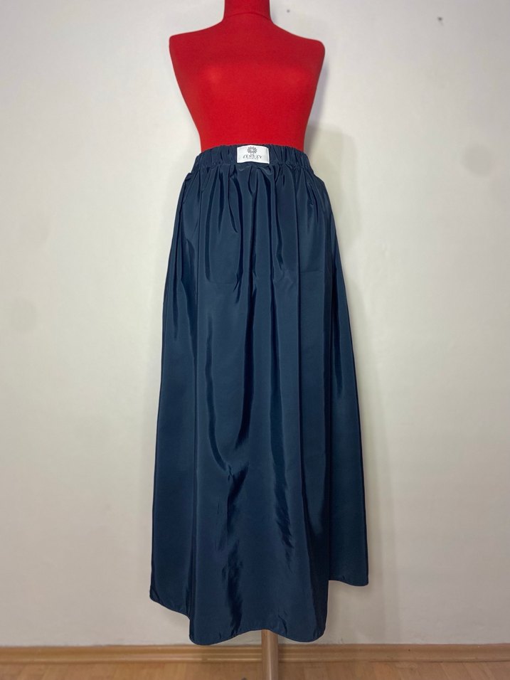 Kadın Lacivert Uzun Salaş Etek - Görsel 2