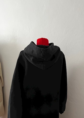 Siyah Uzun Kesim Salaş Sweatshirt - Görsel 2