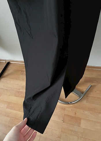 Uzun Siyah Kadın trençkot - Görsel 6