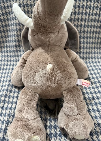 Gri Kahverengi Fil Peluş Oyuncak - Görsel 4