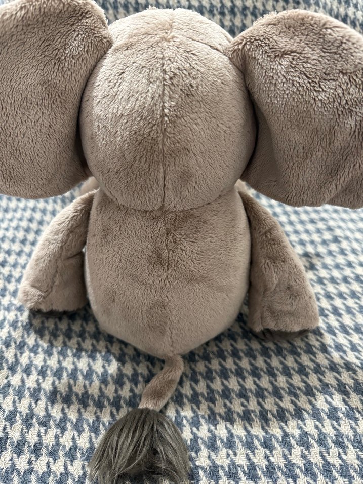 Gri Kahverengi Fil Peluş Oyuncak - Görsel 3