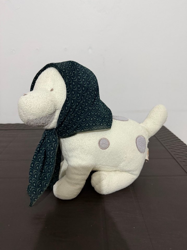 Yeşil Fularlı Beyaz Peluş Oyuncak - Görsel 5