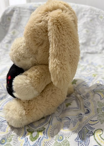 Kalp Detaylı Kahverengi Peluş Oyuncak - Görsel 3