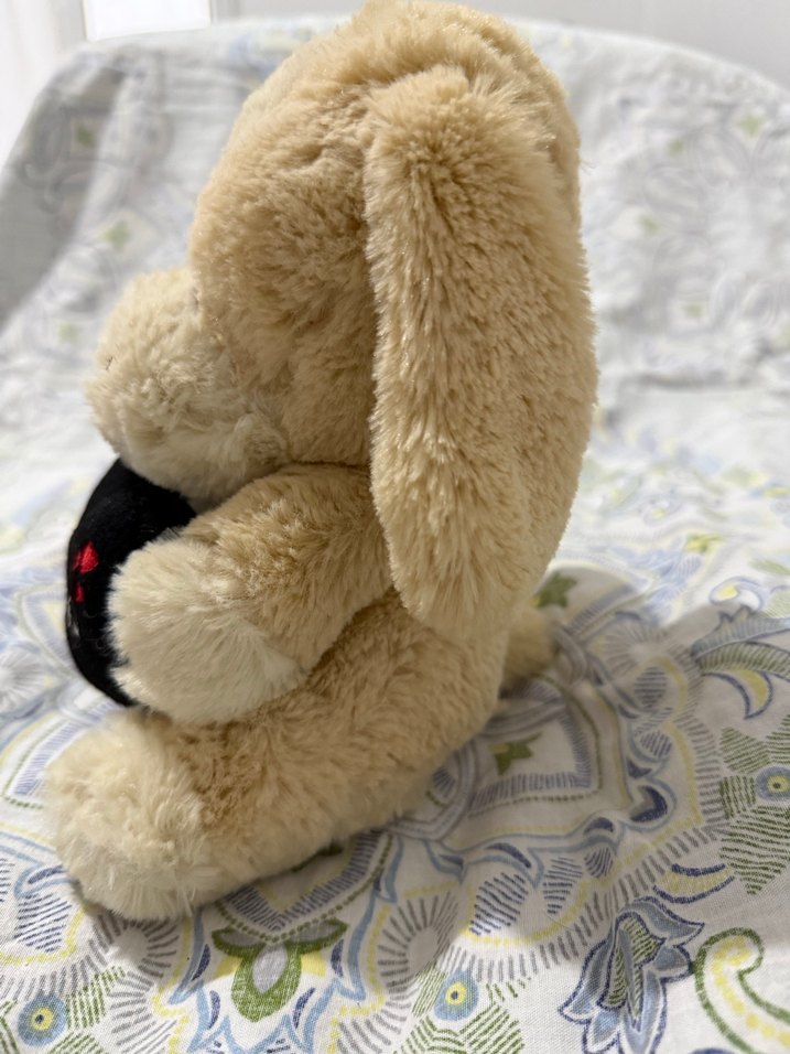 Kalp Detaylı Kahverengi Peluş Oyuncak - Görsel 3