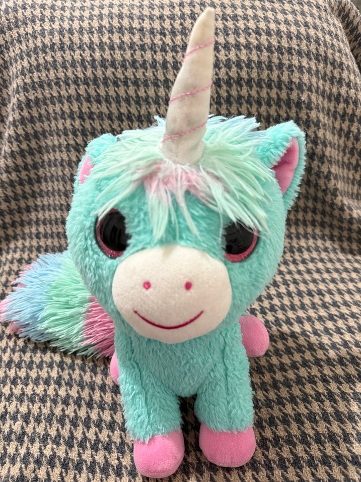 Pastel Renkli Peluş Unicorn Oyuncak - Görsel 2