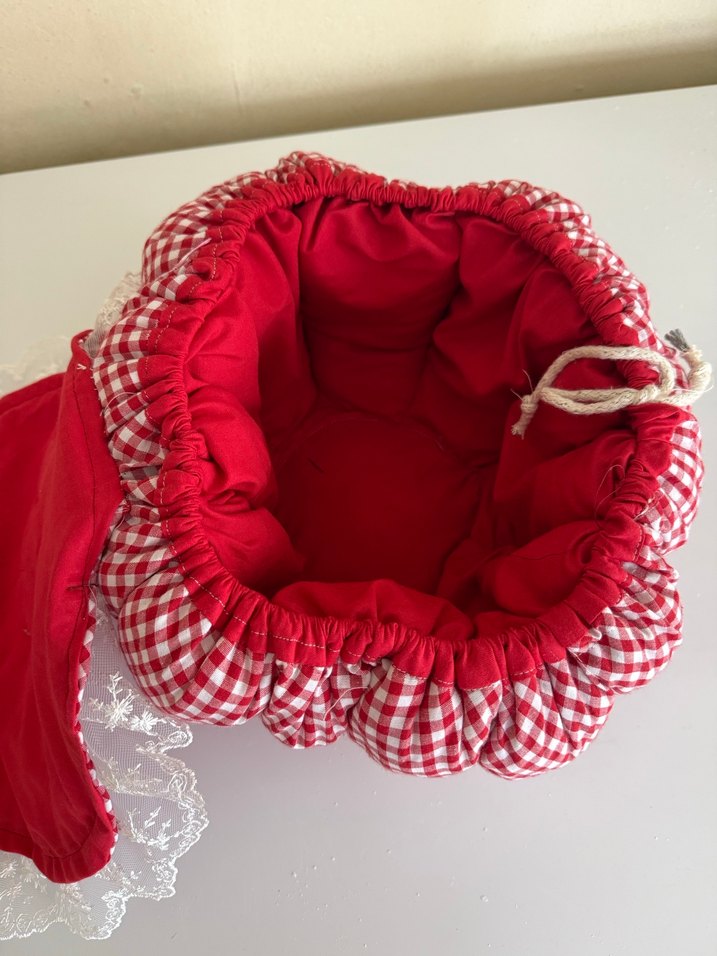 Kırmızı Ekose Desenli Yoğurt Mayalama Minderi (SATILDI ) - Görsel 5