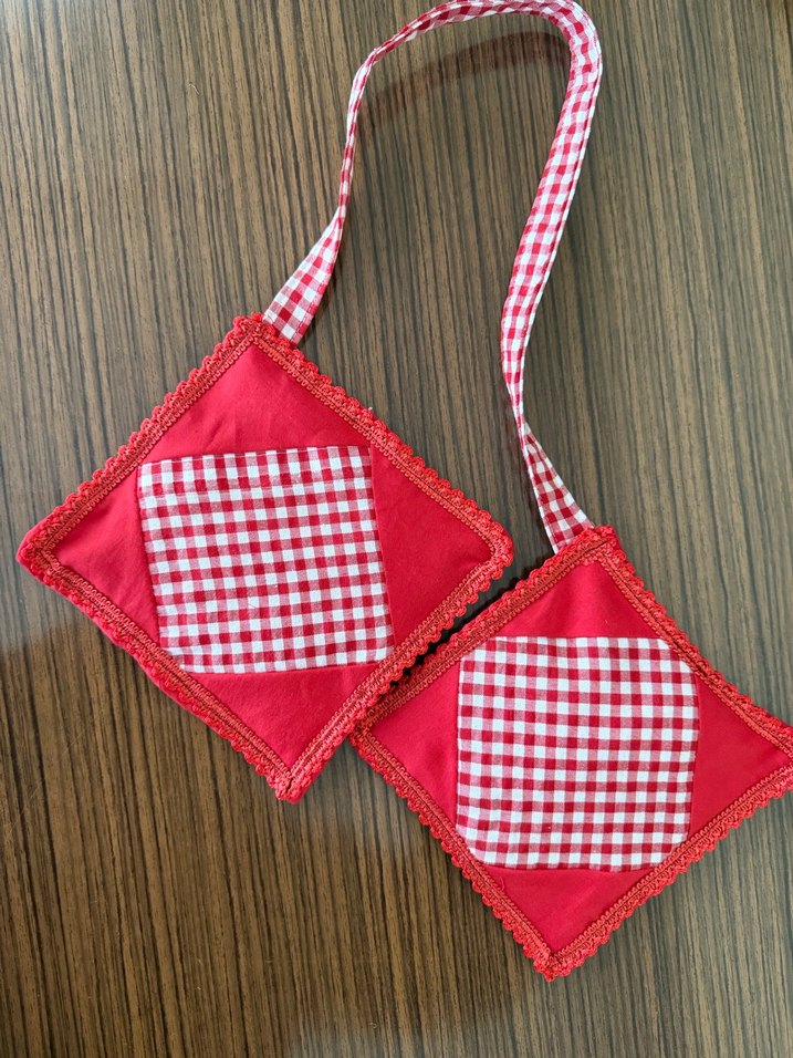 Kırmızı Ekose Desenli Fırın Eldiveni - Görsel 2