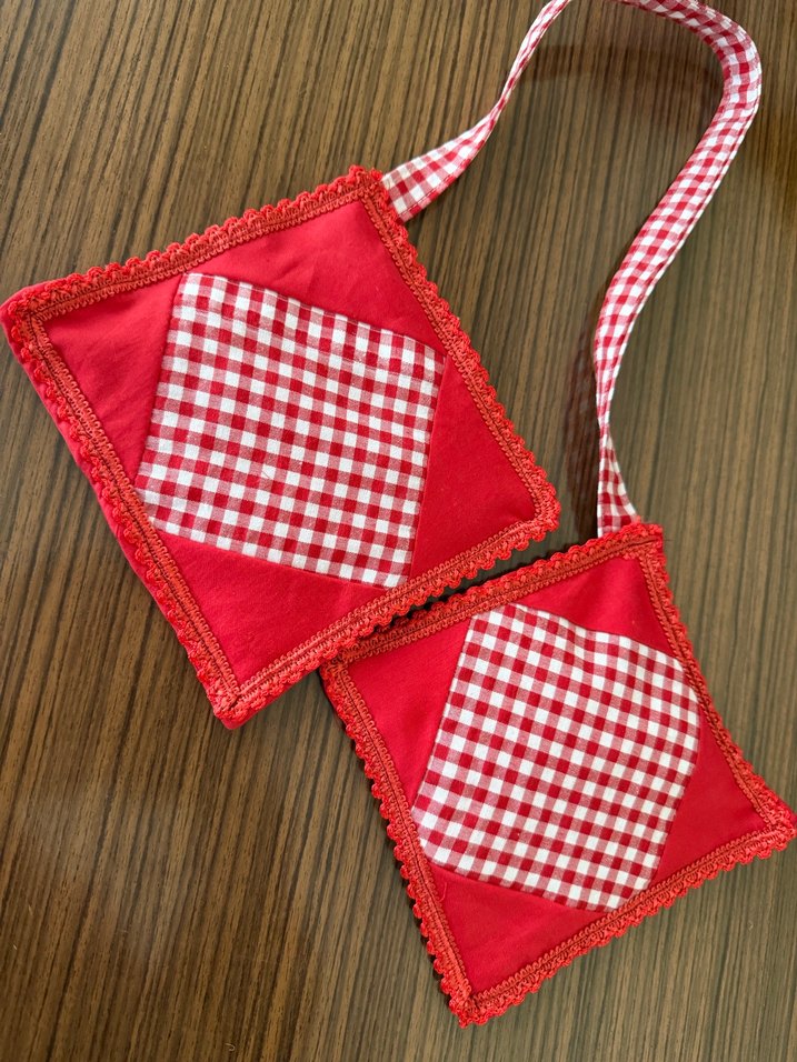 Kırmızı Ekose Desenli Fırın Eldiveni - Görsel 3