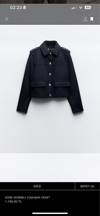 Zara Lacivert zara ceket