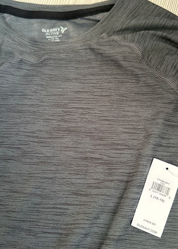 11-12 Yaş Beden Gri Uzun Kollu Erkek Tişört old navy marka hiç kullanılmamış