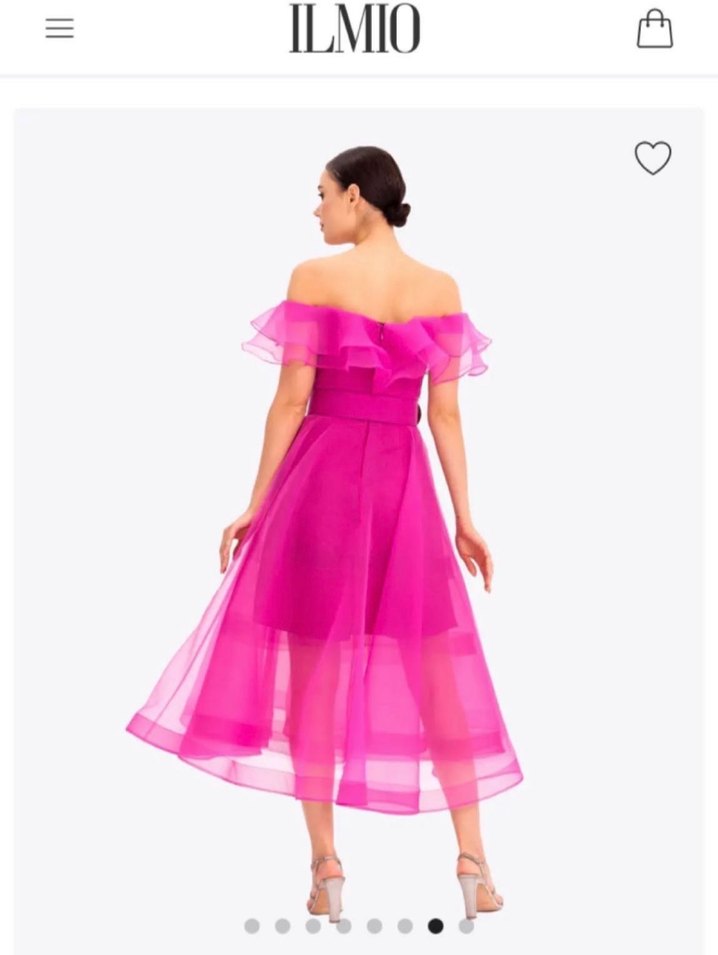 Pembe Drapeli Uzun Abiye Elbise - Görsel 3