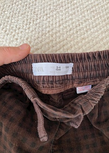 Erkek Çocuk Bol Kesim Kahverengi kadife pantolon - Görsel 2