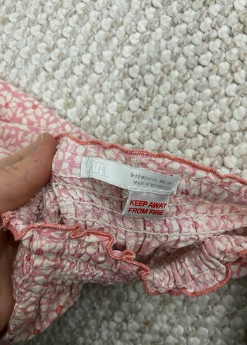 Kız Çocuk Pembe Pamuklu Bol Paça Pantolon - Görsel 2