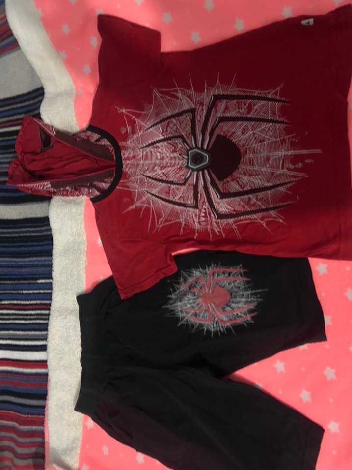 7-8 yaş Örümcek Adam şortlu  Erkek kostüm - Görsel 2