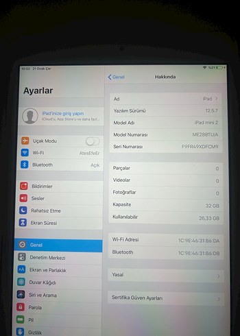 Silver iPad Tablet mini 2 32 GB sorunsuz - Görsel 7