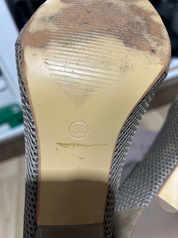 Bej Süet Yüksek Topuklu Kadın Ayakkabı - Görsel 3