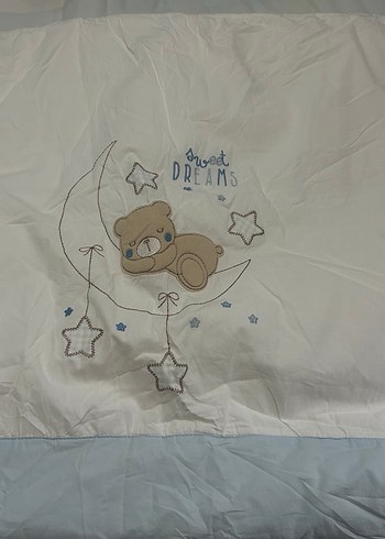 Bağlamalı içi sünger Beşik koruyucu 2 adet 1 adet yorgan - Görsel 2