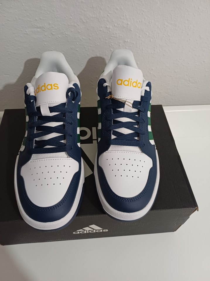 Erkek Beyaz Lacivert Adidas Spor Ayakkabı - Görsel 2