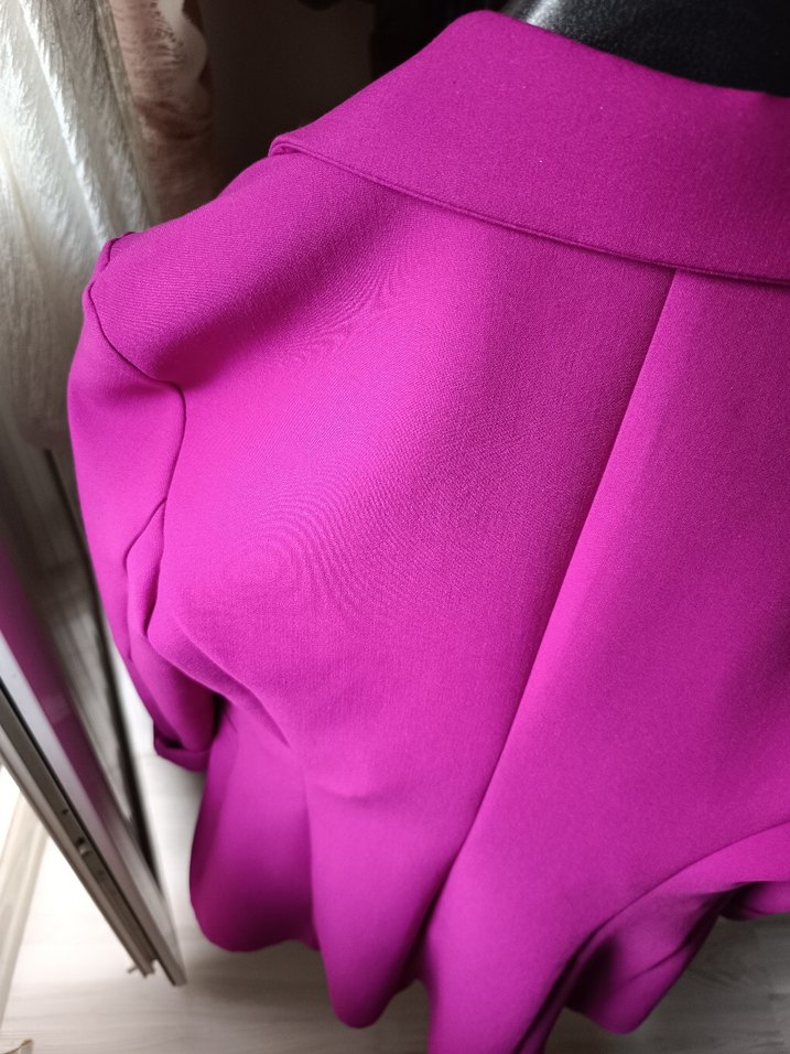 Fuşya Uzun Kollu Kadın Blazer Ceket - Görsel 4