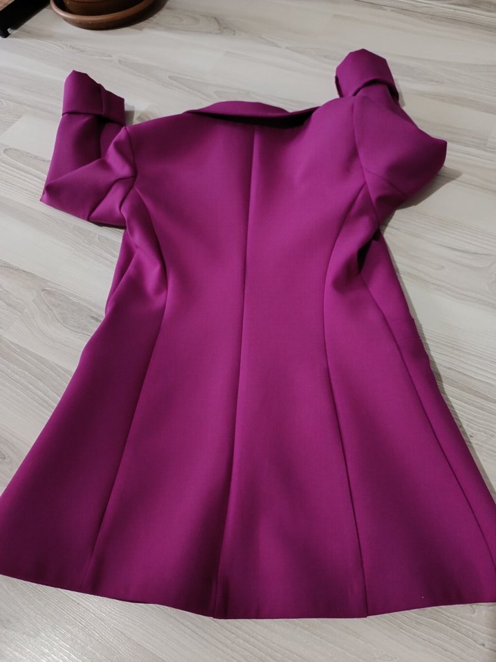 Fuşya Uzun Kollu Kadın Blazer Ceket - Görsel 2