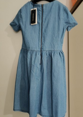 Kadın Denim Midi Elbise - Görsel 2