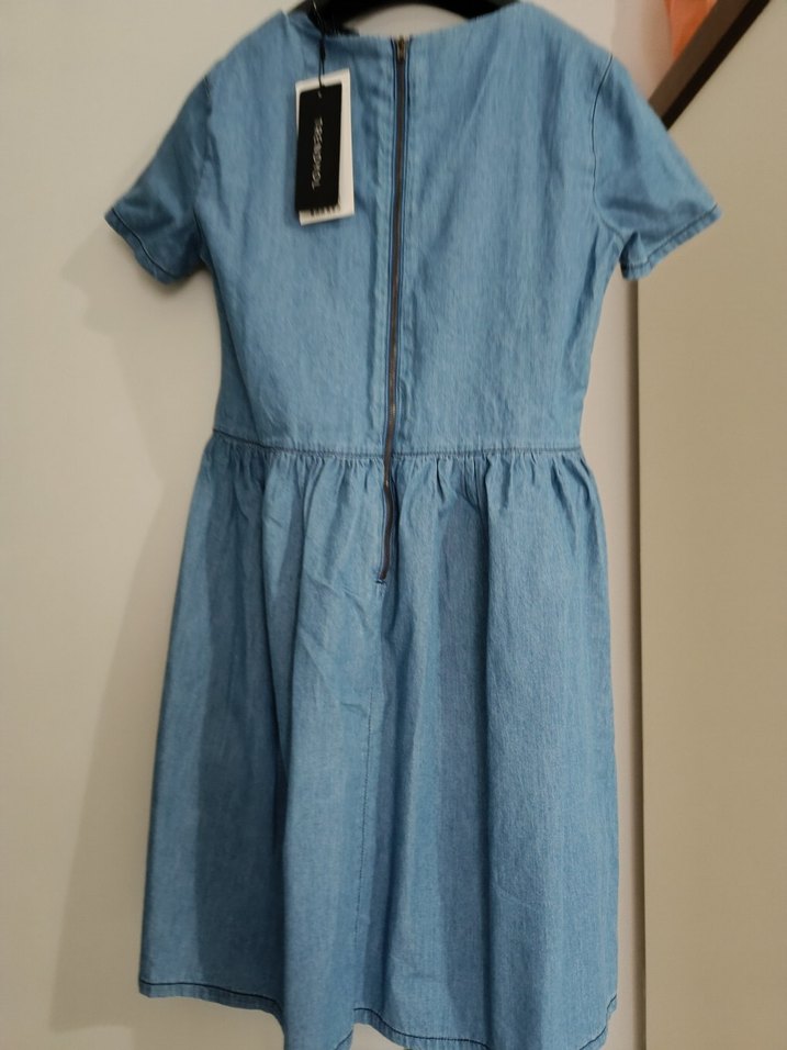 Kadın Denim Midi Elbise - Görsel 2