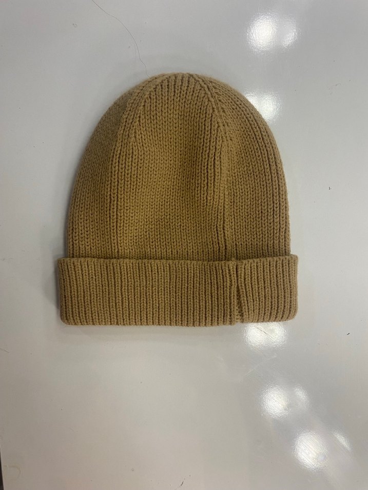 Kadın Bej Örgü Yün Bere - Görsel 2