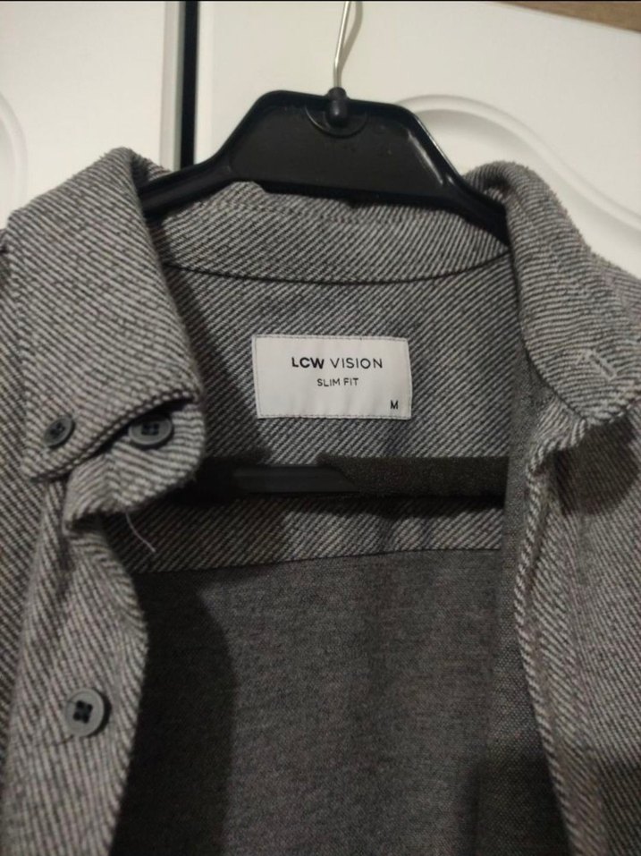 Gri Erkek Uzun Kollu Regular Fit Gömlek - Görsel 2