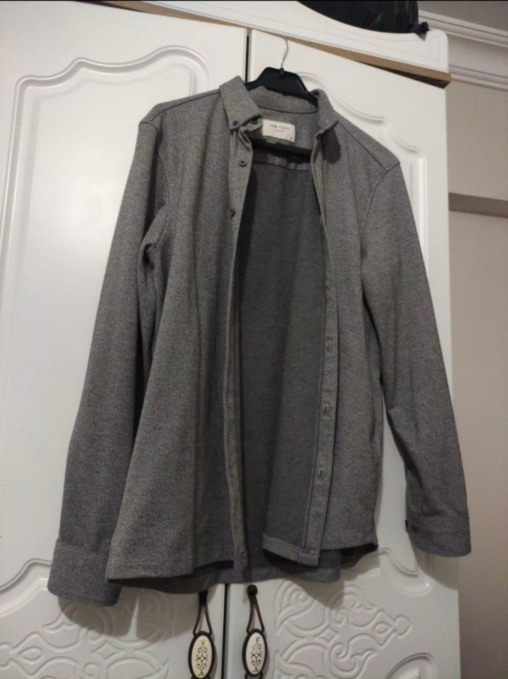 Gri Erkek Uzun Kollu Regular Fit Gömlek - Görsel 3