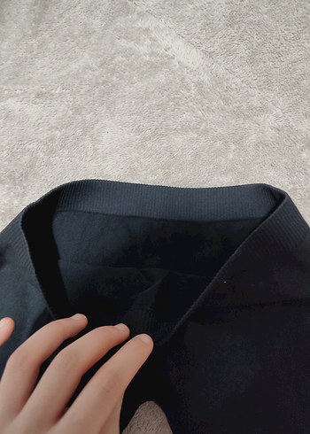 Siyah Basic Mini şort - Görsel 3