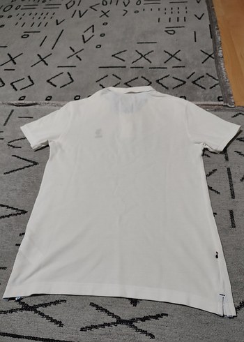 Erkek Beyaz Kısa Kollu Polo Yaka Tişört - Görsel 5