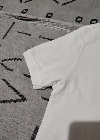 Erkek Beyaz Kısa Kollu Polo Yaka Tişört - Görsel 3