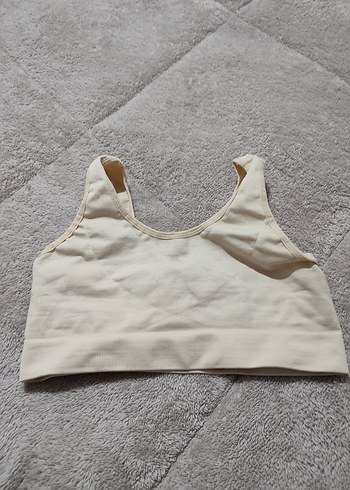 Beyaz Midi Spor Sütyeni - Görsel 4