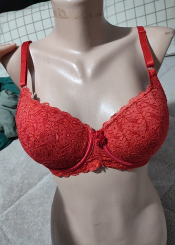 Kırmızı Dantel Bohem Sütyen - Görsel 2