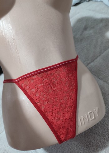 Kırmızı Mini Bohem Dantelli Sütyen - Görsel 9