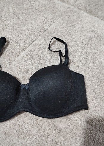 Siyah Minimalist Goth Sütyen - Görsel 2