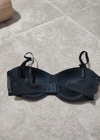 Siyah Minimalist Goth Sütyen - Görsel 3