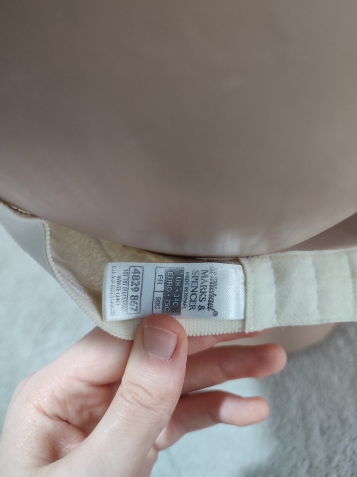 Nakışlı Beyaz Minimalist Sütyen - Görsel 4