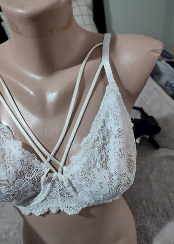 Beyaz Dantel Bohem Midi Sütyen - Görsel 2