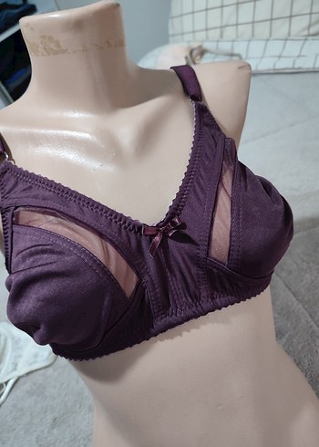 Vintage Tarzı Parlak Mor Sütyen - Görsel 2